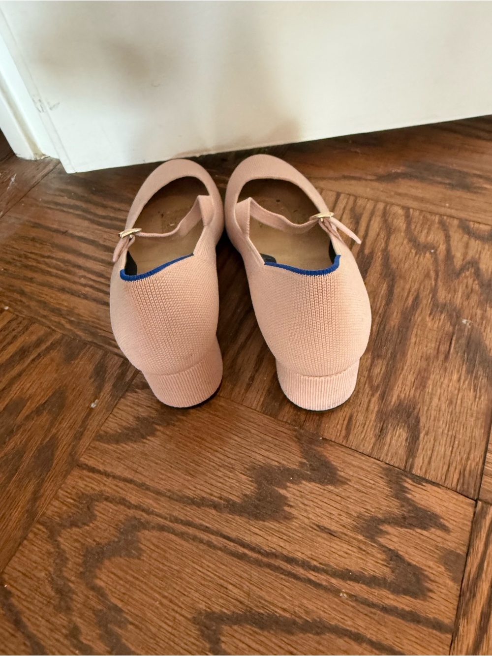 Rothy's Blush Pink Mary Jane Block Heels - Picture 5 of 10